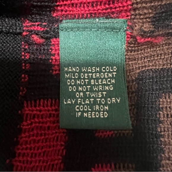 Ralph Lauren | Southwestern Merino Sleeveless Midi Dress Black Geometric | M - Picture 9 of 9